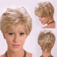 Femmes Mode Étape Haute-température Fibre Frange Latérale Cheveux Courts Et Bouclés Perruques main image 1