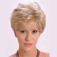 Women's Fashion Stage High-temperature Fiber Slanted Bangs Short Curly Hair Wigs main image 3