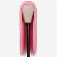 Women's Fashion Masquerade High-temperature Fiber Centre Parting Long Straight Hair Wigs main image 3
