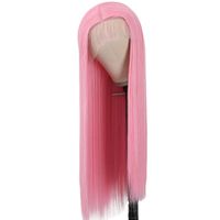 Women's Fashion Masquerade High-temperature Fiber Centre Parting Long Straight Hair Wigs main image 5