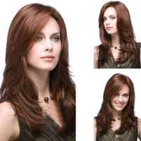 Women's Fashion Party High-temperature Fiber Centre Parting Long Curly Hair Wigs sku image 1