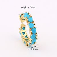 Fashion Heart Shape Copper Rings Inlay Zircon Copper Bracelets main image 2