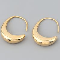 Simple Style C Shape Metal Copper Earrings main image 5