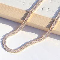 Mode Geometrische Kupfer Choker Inlay Zirkon Kupfer Halsketten sku image 7