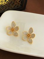 Fairy Style Flower Copper Earrings Plating Copper Earrings main image 3
