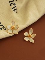 Fairy Style Flower Copper Earrings Plating Copper Earrings main image 2