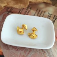 Korean Style Geometric Copper Ear Studs Plating Copper Earrings sku image 1