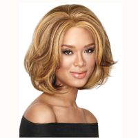 Women's Fashion Street High-temperature Fiber Centre Parting Short Straight Hair Wigs main image 2