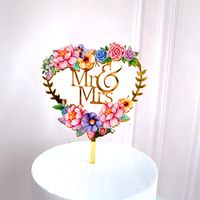 Valentine's Day Mother's Day Birthday Letter Arylic Birthday Engagement Cake Decorating Supplies 1 Piece main image 5