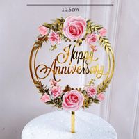 Valentine's Day Mother's Day Birthday Letter Arylic Birthday Engagement Cake Decorating Supplies 1 Piece sku image 8