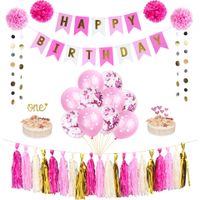 Letter Number Emulsion Paper Birthday Colored Ribbons Banner Balloon sku image 11