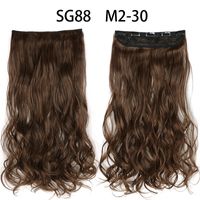 Women's Fashion Dark Black Wine Red Black Party Chemical Fiber Centre Parting Long Curly Hair Wigs sku image 1