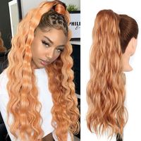 Women's Fashion White Wine Red Black Party High Temperature Wire Centre Parting Long Curly Hair Wigs main image 10