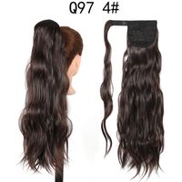 Women's Fashion White Wine Red Black Party High Temperature Wire Centre Parting Long Curly Hair Wigs sku image 1