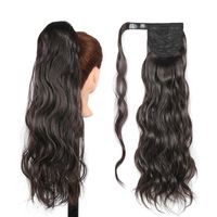 Women's Fashion White Wine Red Black Party High Temperature Wire Centre Parting Long Curly Hair Wigs sku image 8
