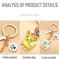 Cute Dog Bell Unforgettable Alloy Stoving Varnish Keychain main image 5