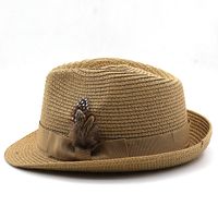 Kid's Beach Feather Sewing Crimping Straw Hat main image 5