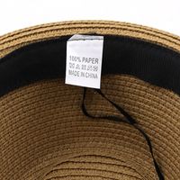 Kid's Beach Feather Sewing Crimping Straw Hat main image 4