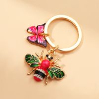 Mignon Cactus Tournesol Abeille Alliage Vernis Au Four Placage Strass Porte-clés sku image 6