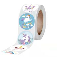 Copper Plate Sticker Pack Cute Cartoon Unicorn Kids Reward Sticker main image 4