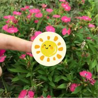 Copper Plate Sticker Hand-painted Weather Thank You Handmade Gift Cartoon Sealing Sticker main image 4
