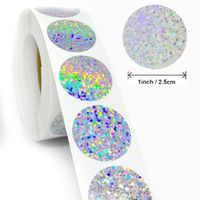 New Beige Dotted Sequined Laser Heart-shaped Sealing Adhesive Sticker Birthday Label Self-adhesive Sticker main image 4