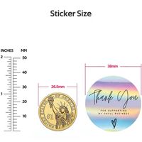 Bronze Sticker Pack Thank You Decorative Rainbow Laser Sticker main image 5