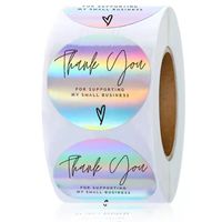 Bronze Sticker Pack Thank You Decorative Rainbow Laser Sticker main image 3