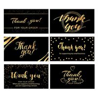 Coated Paper Simple Thank You Black Bronzing Card main image 5