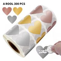 Heart Shaped Solid Color Scratch Sticker Label main image 1