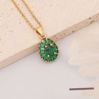 Stainless Steel 18K Gold Plated Fashion Flower Butterfly Zircon Pendant Necklace main image 7