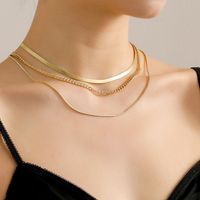 Simple Style Geometric Alloy Layered Plating Necklace main image 6