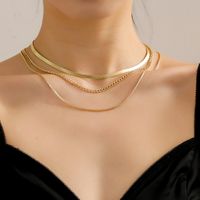 Simple Style Geometric Alloy Layered Plating Necklace main image 4