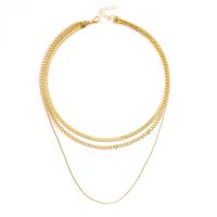Simple Style Geometric Alloy Layered Plating Necklace main image 5