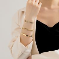 Mode Géométrique Star Forme De Cœur Alliage Placage Évider Perles Artificielles Strass Bracelets sku image 2