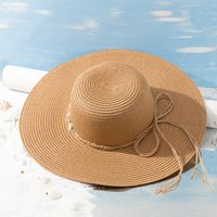 Women's Beach Shell Wide Eaves Straw Hat main image 3