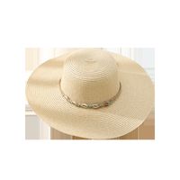 Women's Beach Shell Wide Eaves Straw Hat main image 5