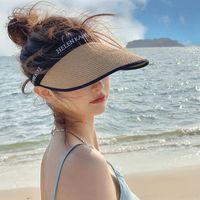 Women's Casual Letter Printing Curved Eaves Sun Hat main image 4