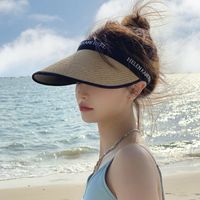 Women's Casual Letter Printing Curved Eaves Sun Hat main image 1