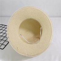 Women's Vacation Solid Color Flower Wide Eaves Sun Hat main image 5