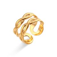 Fashion Geometric Stainless Steel Plating Gold Plated Open Ring sku image 15