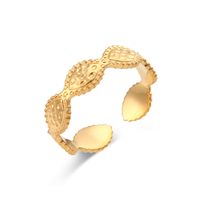 Mode Geometrisch Rostfreier Stahl Überzug Vergoldet Offener Ring sku image 5