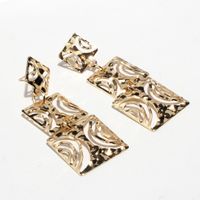 Fashion Square Alloy Plating Hollow Out Alloy Drop Earrings main image 1