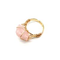 Ethnic Style Geometric Metal Plating Natural Stone Open Ring main image 4