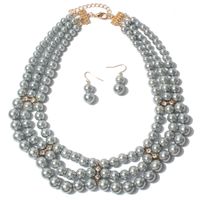 Elegant Geometrisch Imitationsperle Perlen Geschichtet Perle Halskette sku image 3