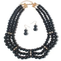 Elegant Geometrisch Imitationsperle Perlen Geschichtet Perle Halskette sku image 9