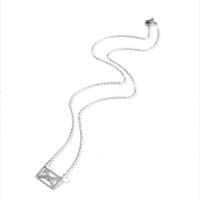 Einfacher Stil Brief Rostfreier Stahl Halskette Mit Anhänger Metall Edelstahl Halsketten sku image 2