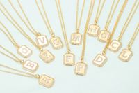 Simple Style Letter Copper Pendant Necklace Plating Inlay Zircon Copper Necklaces main image 2