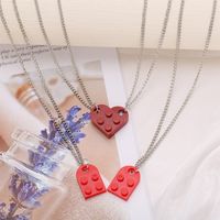 Einfacher Stil Herzform Legierung Überzug Halskette Mit Anhänger main image 2