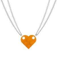 Einfacher Stil Herzform Legierung Überzug Halskette Mit Anhänger sku image 3